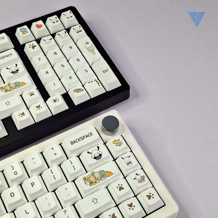 Vortex Series Fluffy PBT Dye-subs Keycaps 132 Set Cherry Profile