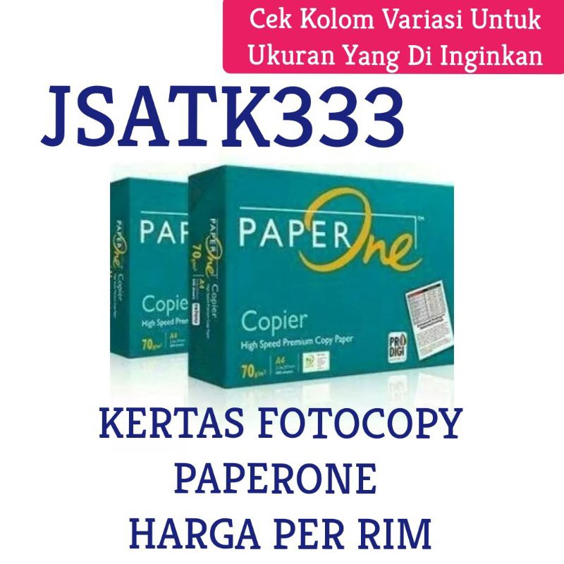 

Kertas Merk Paper One A4 75gr dan Folio