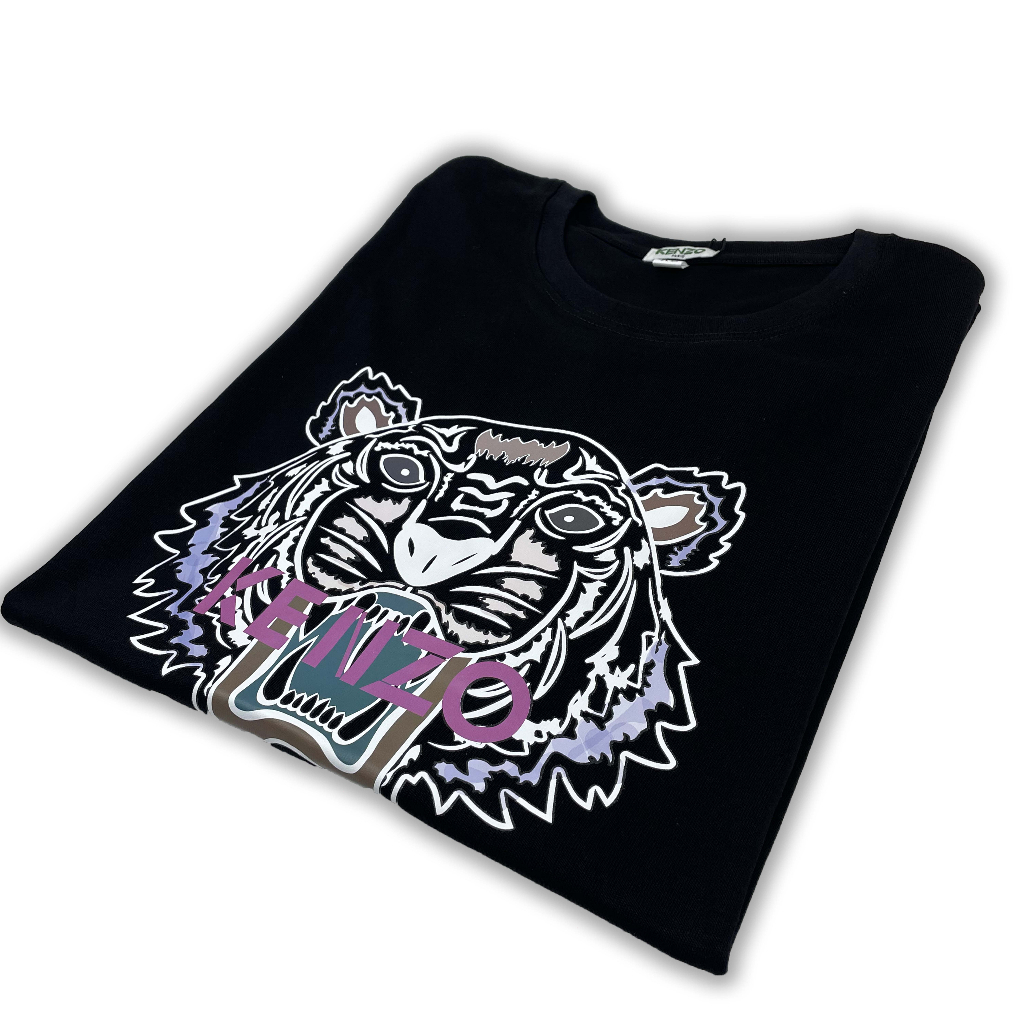 Baju Kaos K3NZ00 Logo Tiger|Black T-Shirt|Kaos Import|Kaos Pria Wanita|Kaos Branded|031 032 012