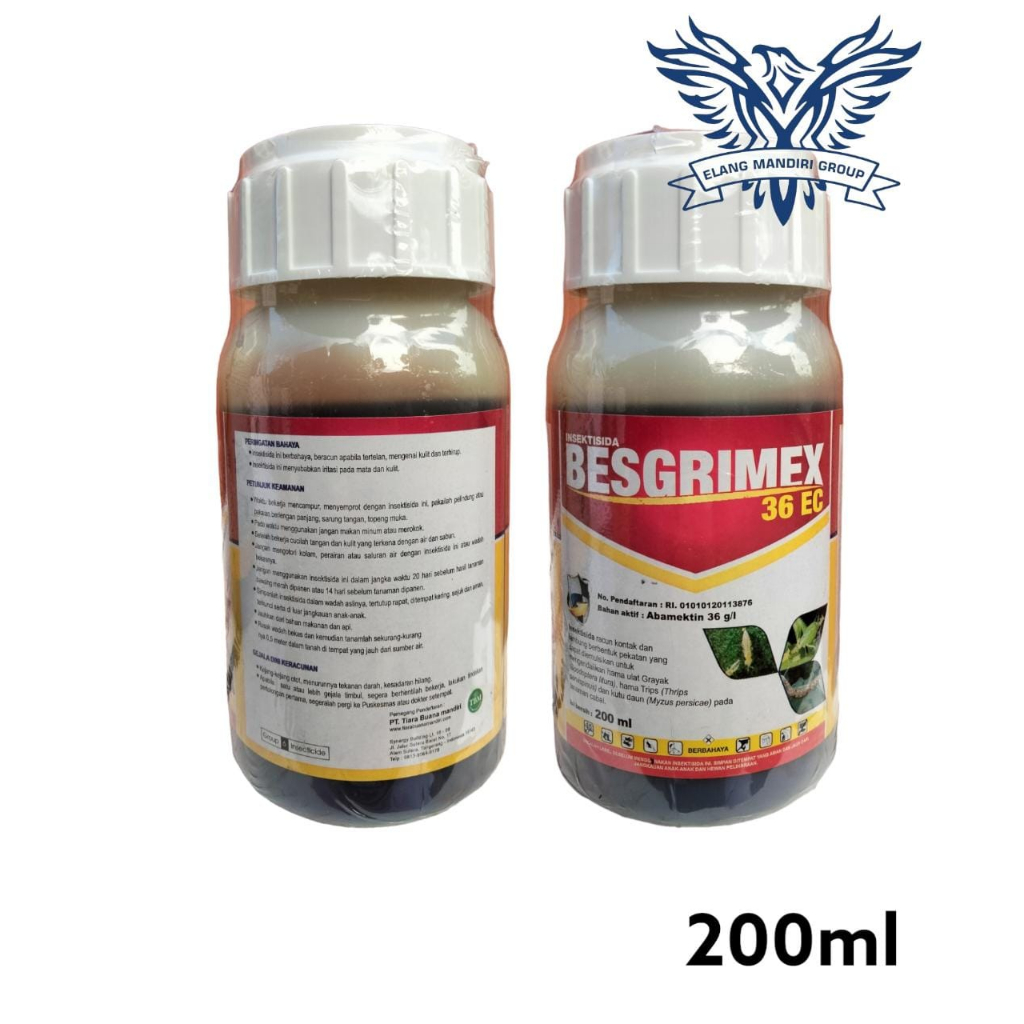 BESGRIMEX 36 EC 200ml Insektisida Abamektin 36g/l Ampuh Atasi Hama Tanaman Abamectin Tertinggi Dikelasnya Terlaris Tiara Buana Mandiri