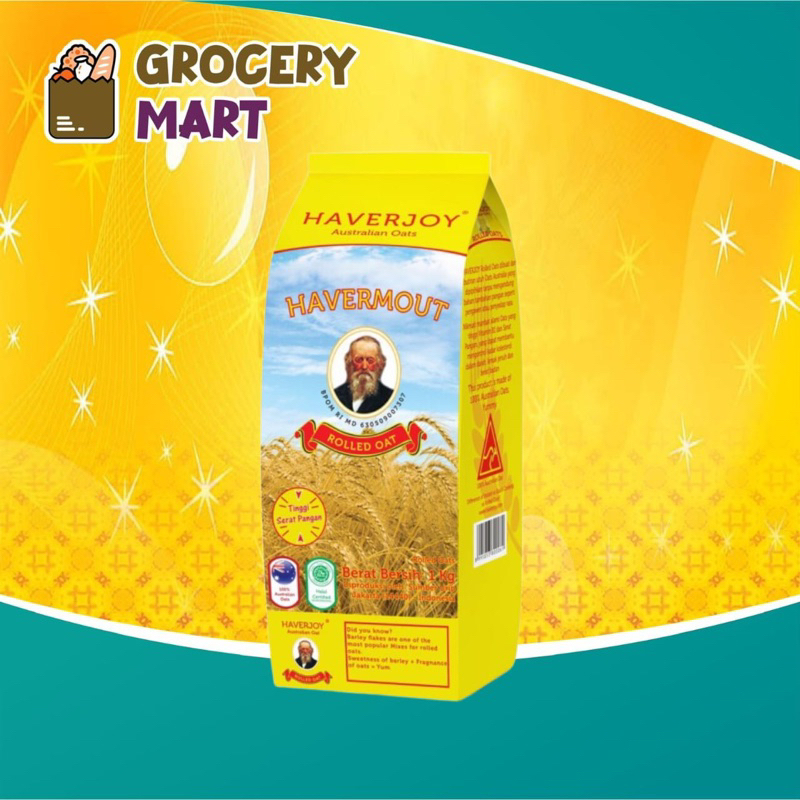 

Haverjoy Havermout Australian Rolled Oat 1kg - Kuning