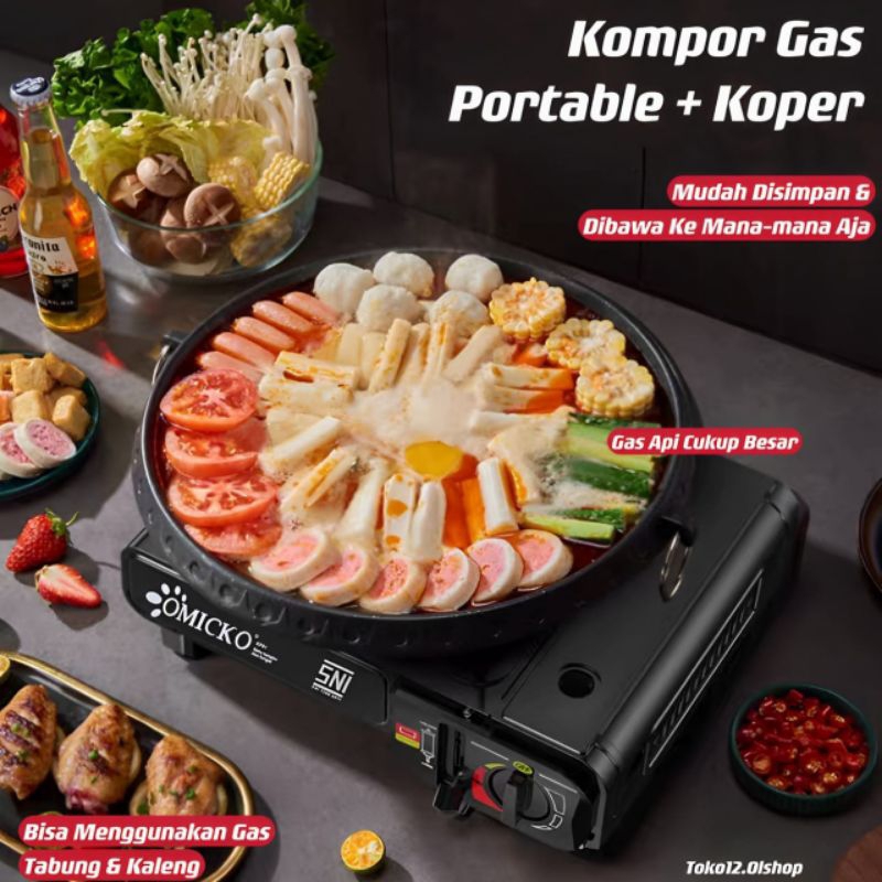 KOMPOR GAS PORTABEL 2IN1/ KOMPOR PORTABEL/ TUNGKU GAS
