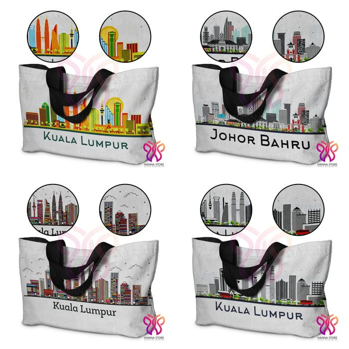 Tas Tote bag Souvenir Malaysia Kuala Lumpur Johor Baru