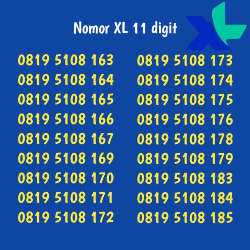 nomor xl cantik 11 digit super ngobrol murah