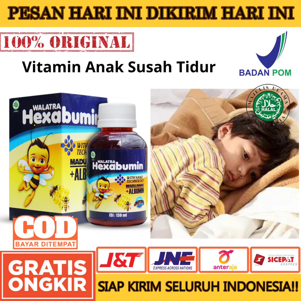 Walatra Hexabumin 100% Original - Vitamin Anak Susah Tidur Obat Anak Susah Tidur MADU ANAK HEXABUMIN