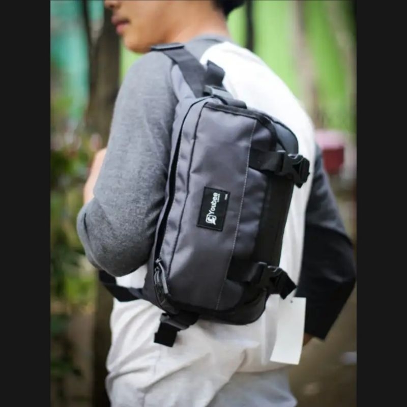 ARGL Tas Selempang Tas Pinggang  Waistbag Pria Cowok Bahan Polyester JT110