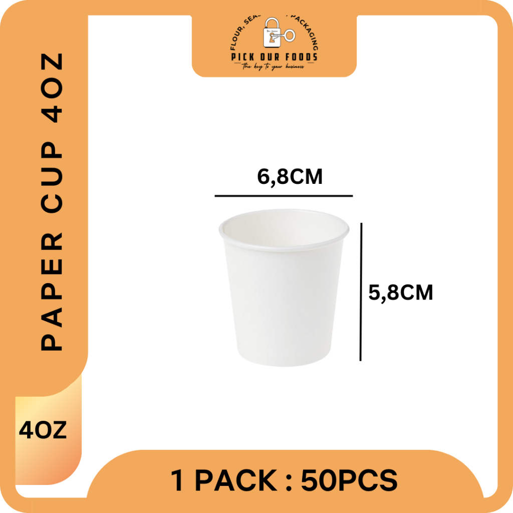 Paper Cup 4oz Gelas Eskrim | Cup hot 4oz | cup kopi | gelas kertas | Paper cup Jasuka | Cup 120ml