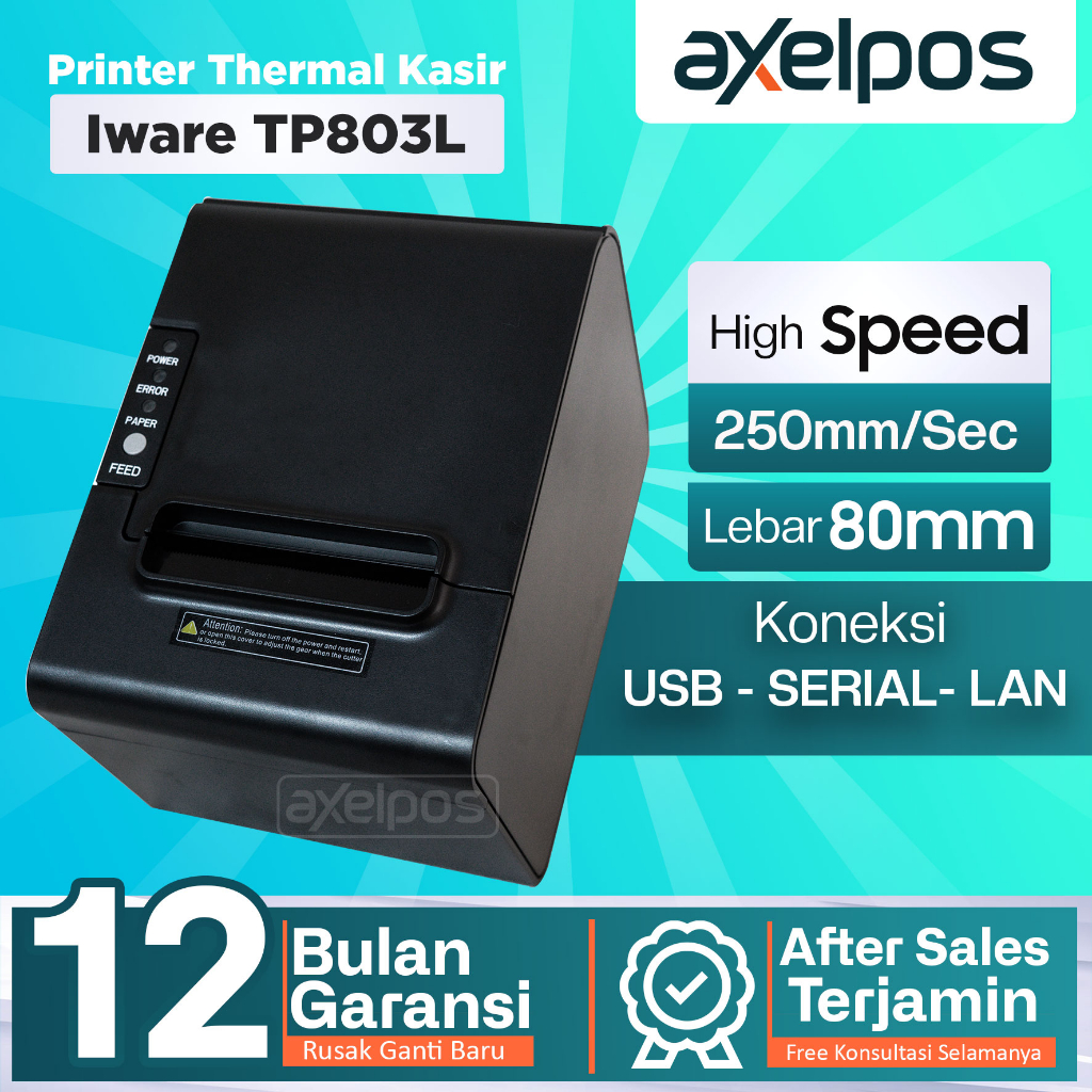 PRINTER KASIR THERMAL 80MM IWARE TM-803L USB - LAN SETARA EPSON TM T82
