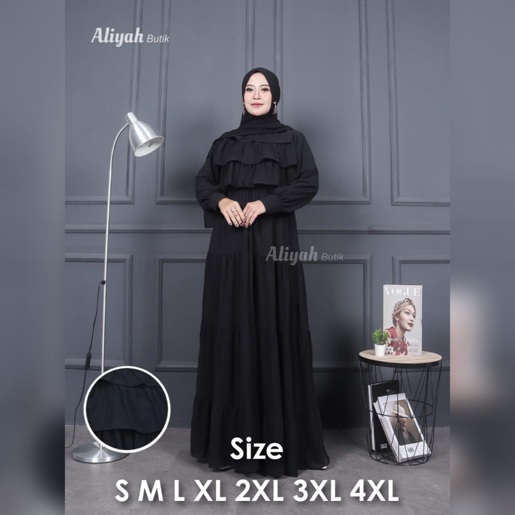 Tavisa Dress Big Size Ukuran Size S M L XL 2XL 3XL 4XL XXL XXXL  XXXXL 2L 3L 4L 5L  Dress Wanita Jumbo Gamis Big Size Baju Korea Over Size