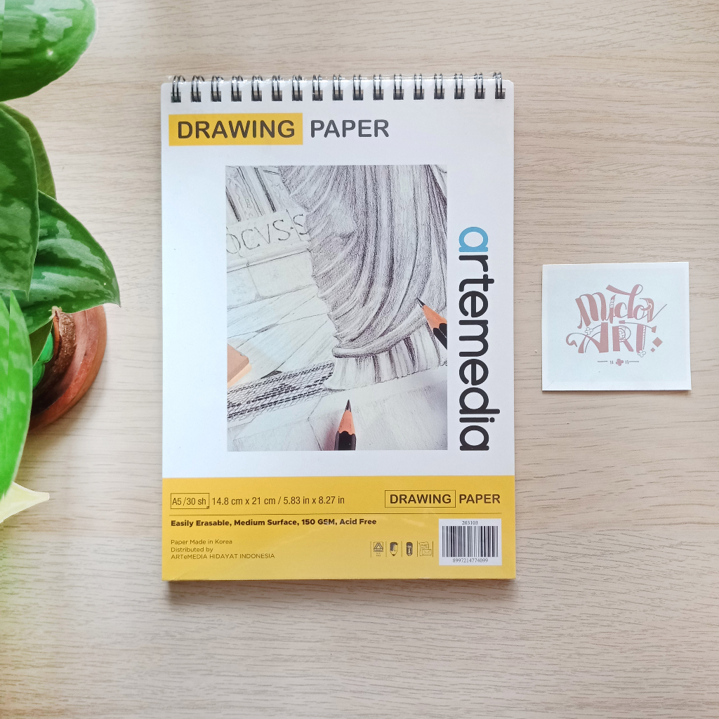 

Buku Spiral Gambar Sketsa Artemedia Drawing Book Paper A5 A4 150 gsm Made in Korea