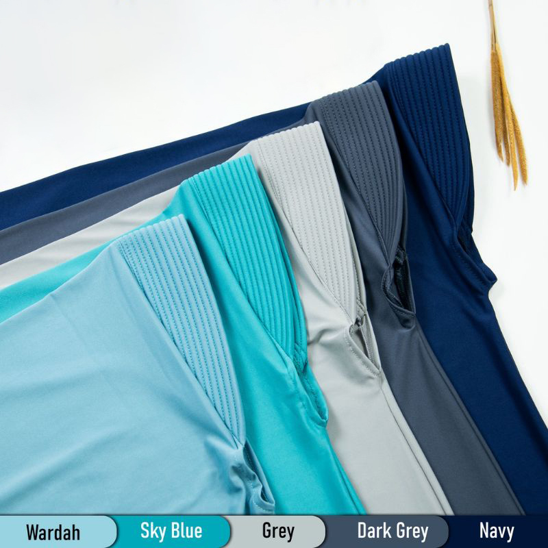 NUZ Kerudung Bergo Hamidah Jersey | Hijab Instan Premium ( SD/SMP/SMA/DEWASA)