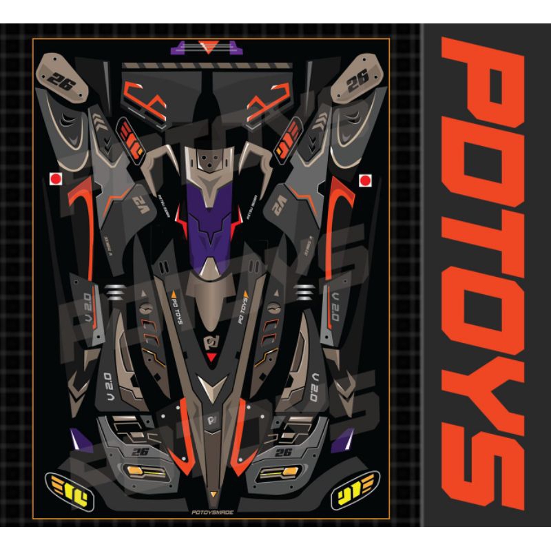Decal Vanguard Sonic (V2) Black Edition By PD Toys