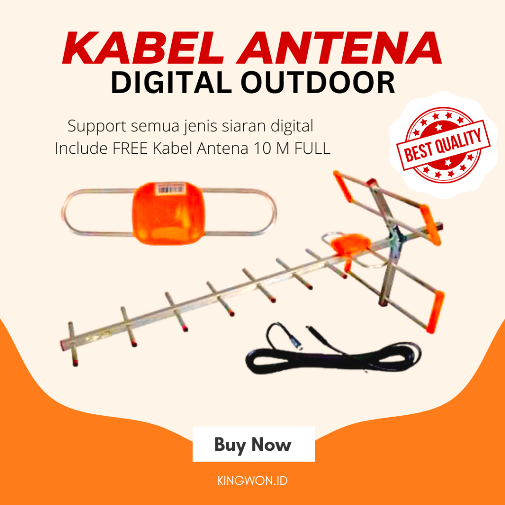 ANTENA TV DIGITAL OUTDOOR / ANTENA TV LUAR + FREE KABEL ANTENA TV 10 METER FULL HIGH QUALITY