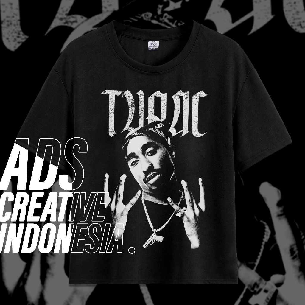 Kaos TUPAC SHAKUR l Tupac Shakur Bootleg Vintage Tshirt l Kaos Bootleg l Kaos Vintage l GOBELA113
