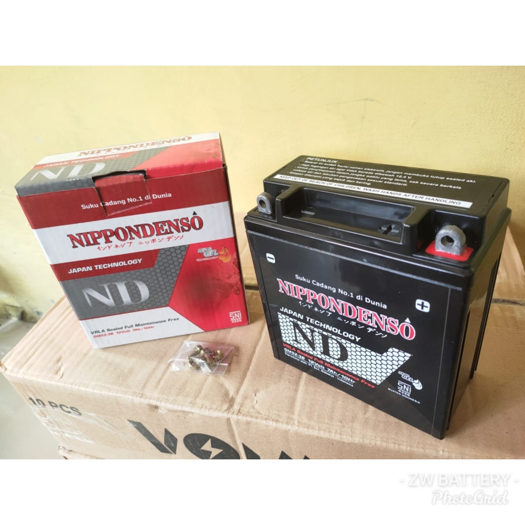 Aki Motor Jupiter Z burung hantu, Vega ZR, Fiz R, Satria Lumba GM5Z-3B NIPPON GEL 7 AH