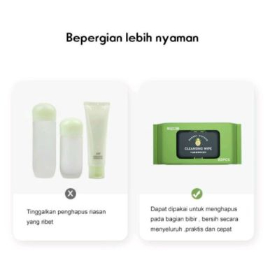 Makeup Remover Tissue /  Tissu Basah Makeup / Tissue Pengahapus riasanTissue Remover Riasan Wajah Ekstrak Tanaman Alpukat 60 Lembar