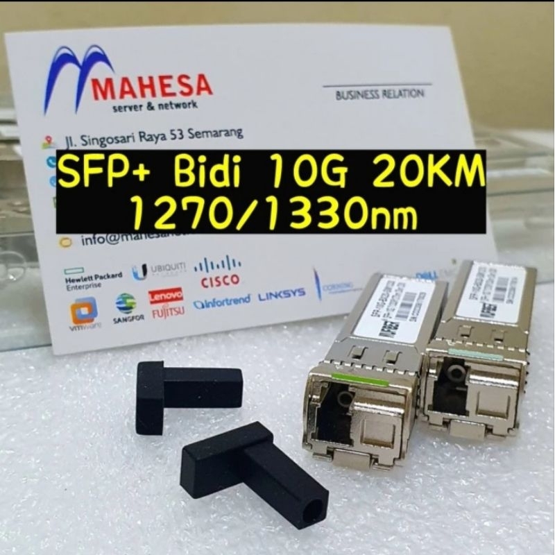 SFP+ BIDI 10G 20KM Single Mode Fiber SM 1270nm + 1330nm LC DDM WDM Cisco Huawei Mikrotik 10Gbps Comp