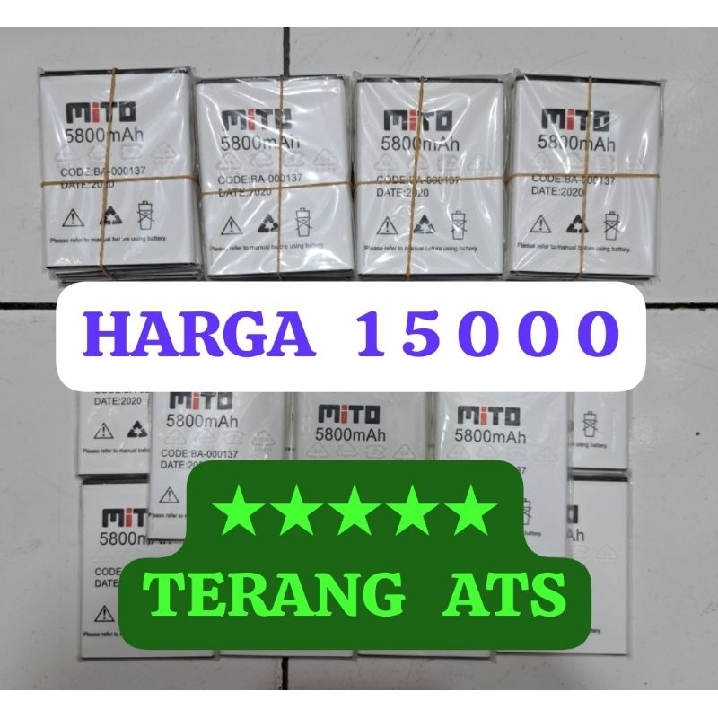 Baterai Mito 137 Baterai Mito CODE:BA-000137 5800mAh Angkut 50pcs Harga Termurah Di Indonesia