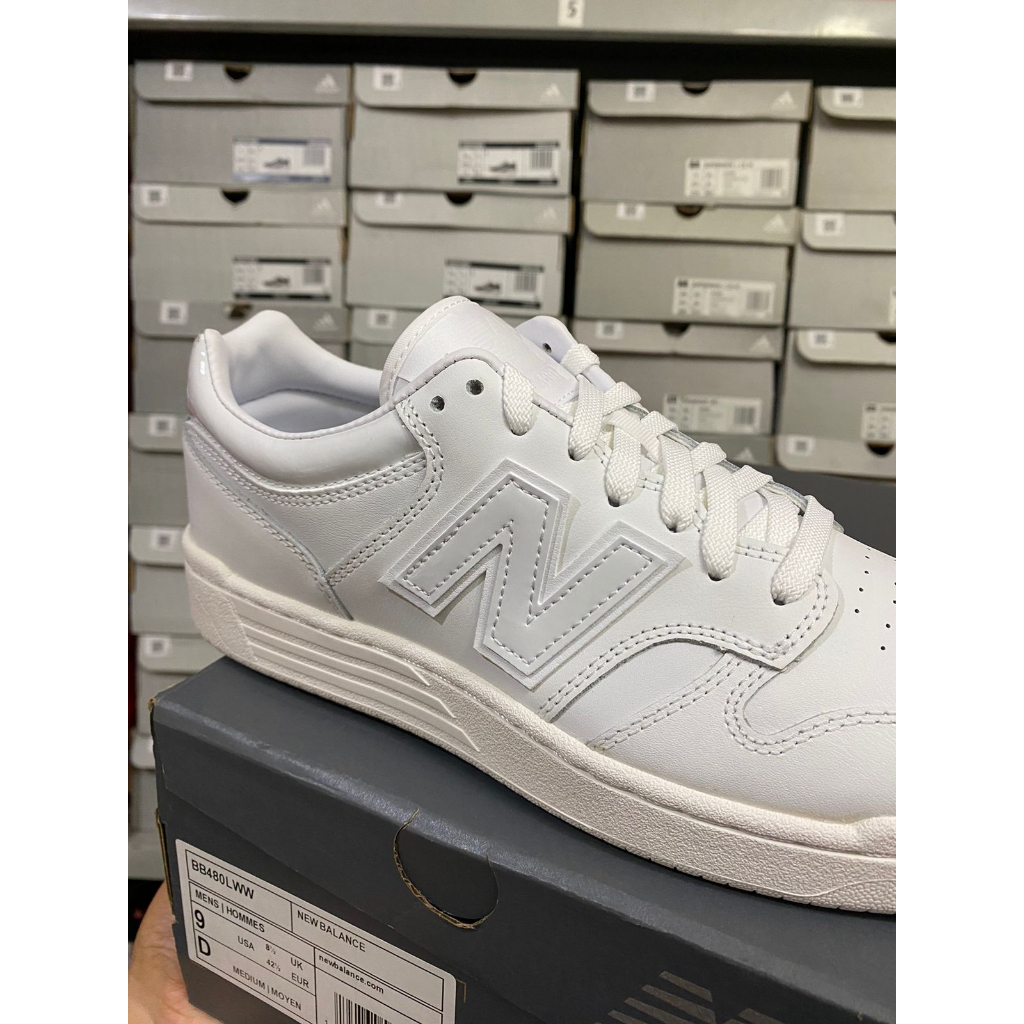 Sepatu Sneakers Pria New Balance BB480LWW White Men's Shoes Original