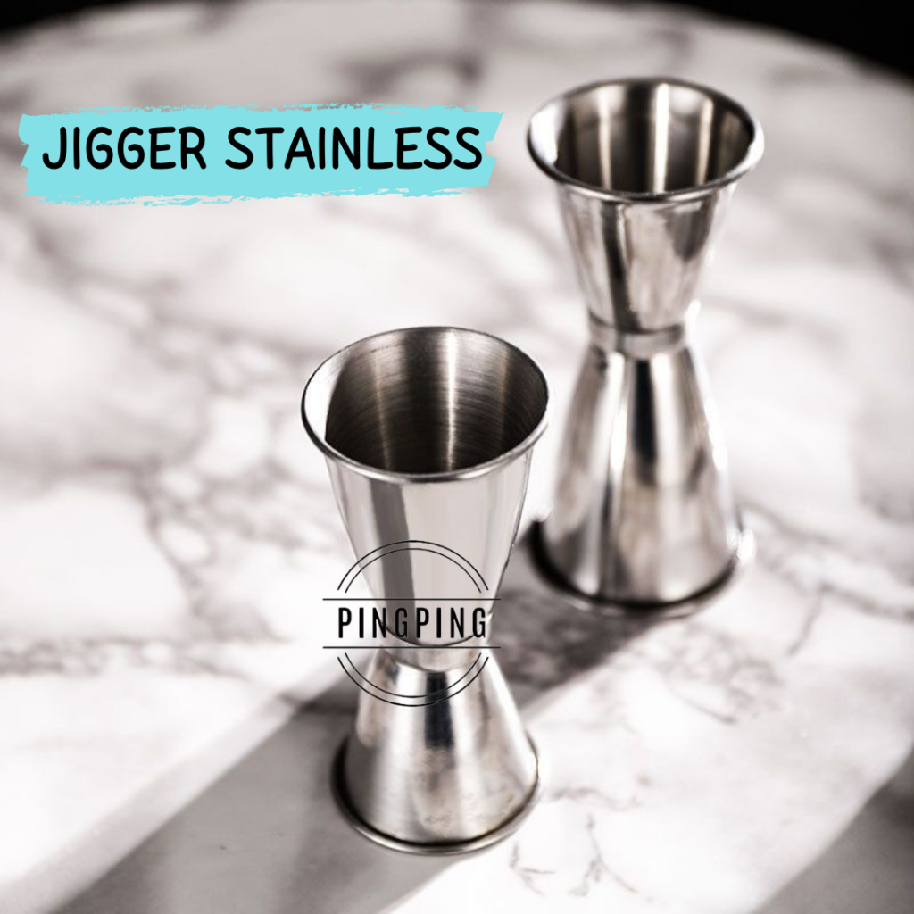 JIGGER Acrilic transparan / Gelas ukur Measuring cup 10/20 20/40