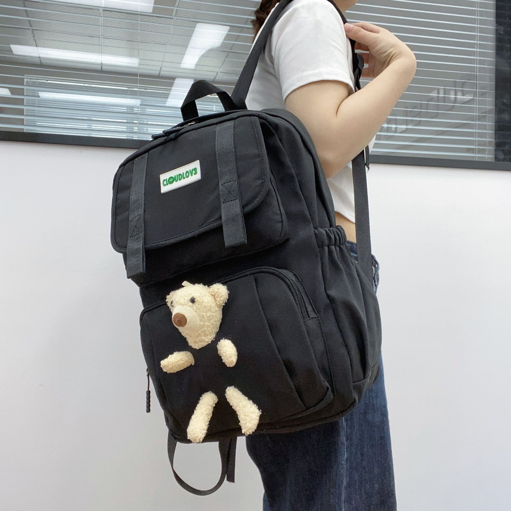 Tas Ransel Sekolah CLOUDS' LOVE 38035 Backpack Remaja Muat Laptop 16inch Bahan Anti Air WATCHKITE WKOS