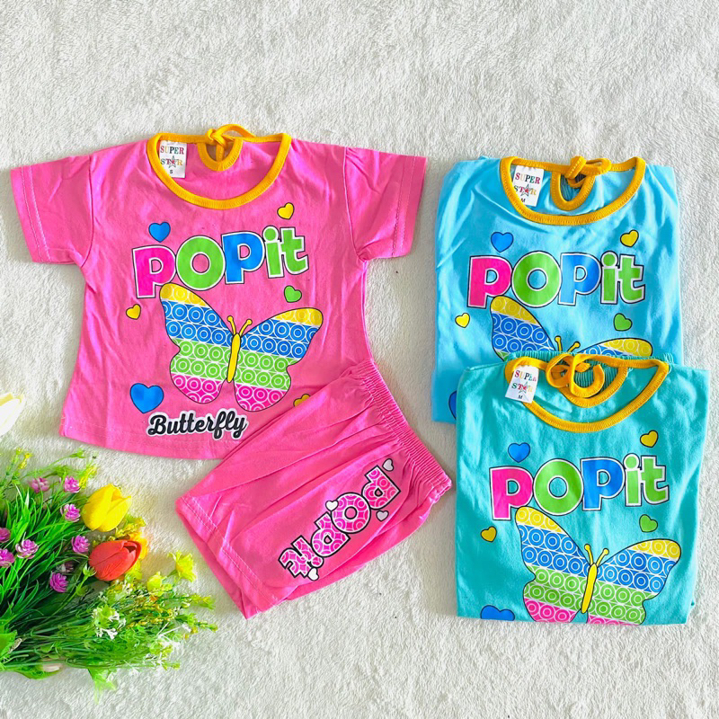 Setelan anak 1 2 tahun pop it popit baju anak cewek perempuan viral Fatonah Shop ( setelan pop it )