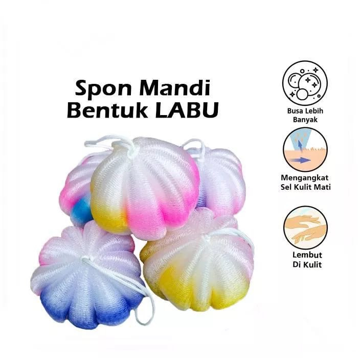 `ღ´ PHINKL `ღ´ Spons Mandi Bentuk LABU lucu gelombang