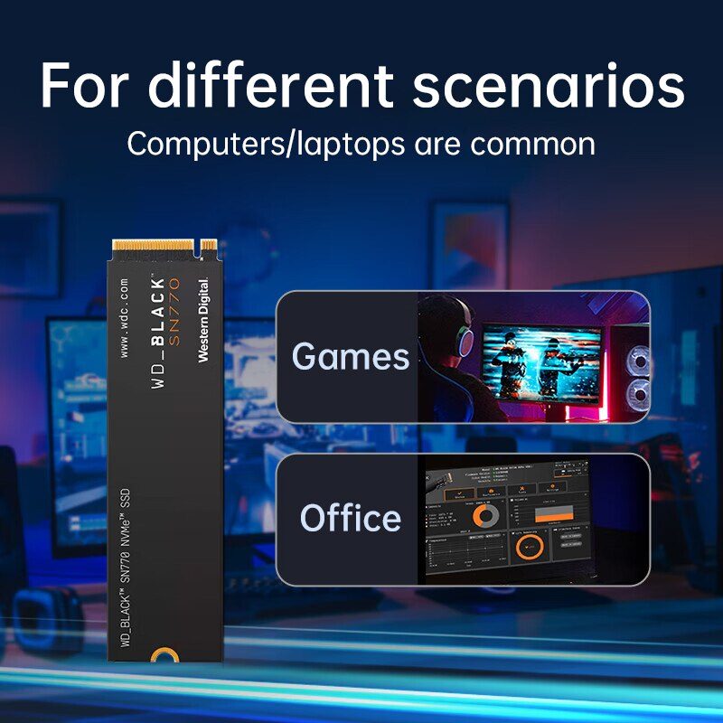 Western Digital WD SN770 2TB SSD NVMe M.2 Gen4 PCIe 4.0 for PS5 PC Laptop