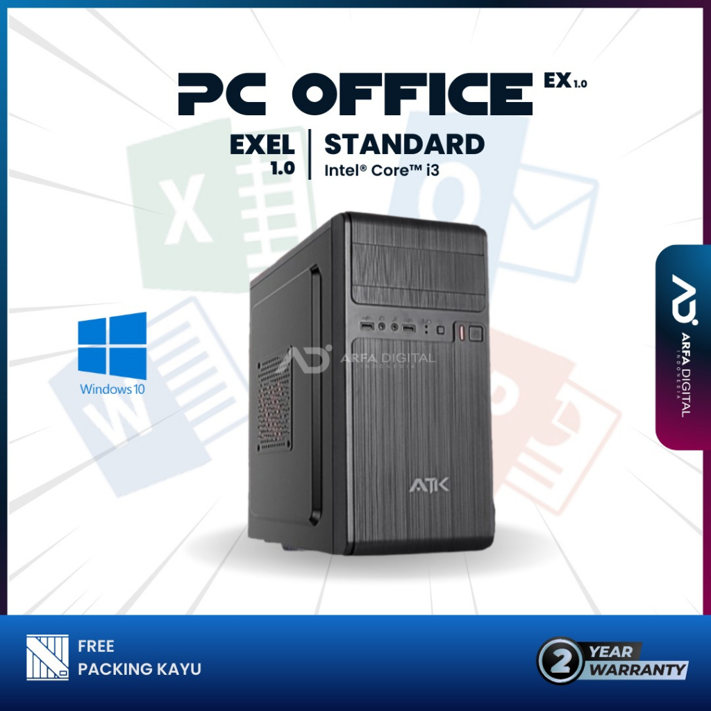 CPU Komputer Core I3 SSD 128GB RAM 8GB  Lengkap Siap Pakai EXCEL01