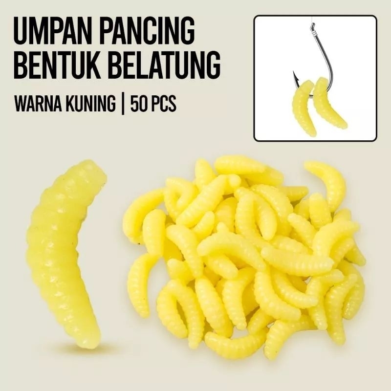 50pcs Umpan Pancing Tiruan Model Blatung - Alat Pancing Umpan Pancing