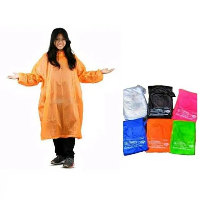 Jas Hujan Elmondo 201/Mantel Poncho Mantol Ujan Raincoat Ponco Lengan Model Kalong Kelelawar