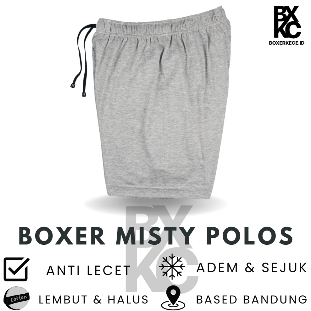 BOXER POLOS GREY MISTY ALLSIZE UNISEX