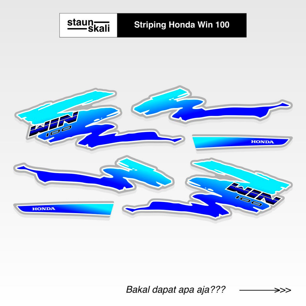 Striping Honda Win 100 Variasi (16) Original Ori Jepang Dinas Japan Custom TS Semi Trail Trill Desai