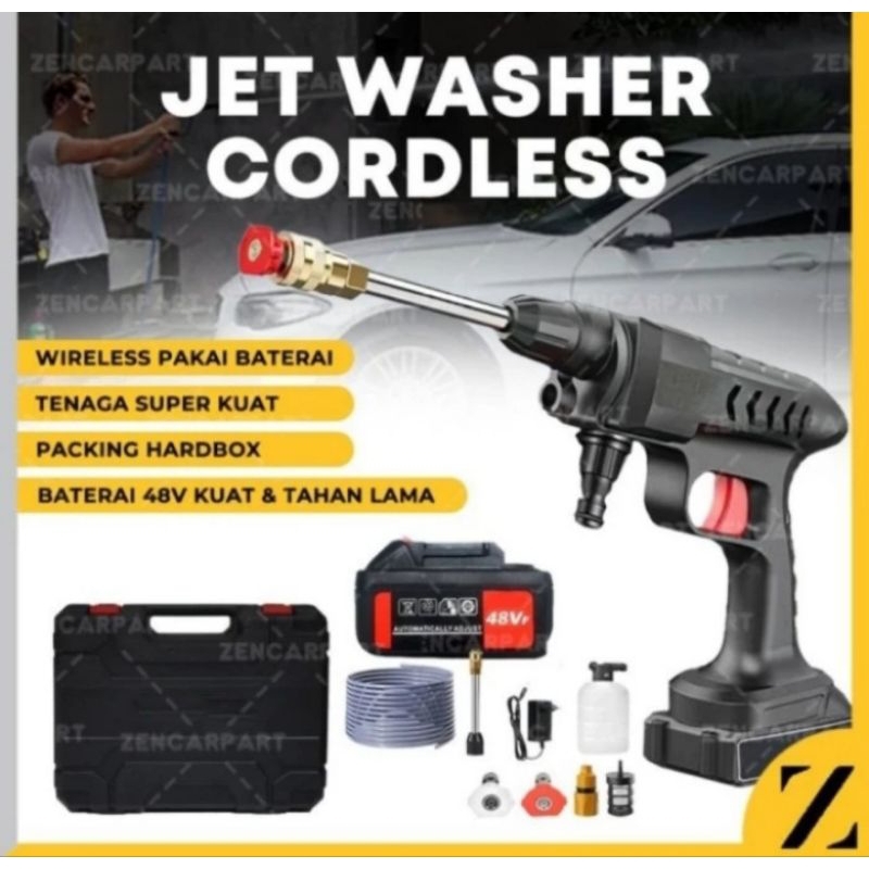 Mesin Cuci Steam Motor Mobil Baterai 48 Volt Cordless Jet Cleaner High Tekanan Tinggi