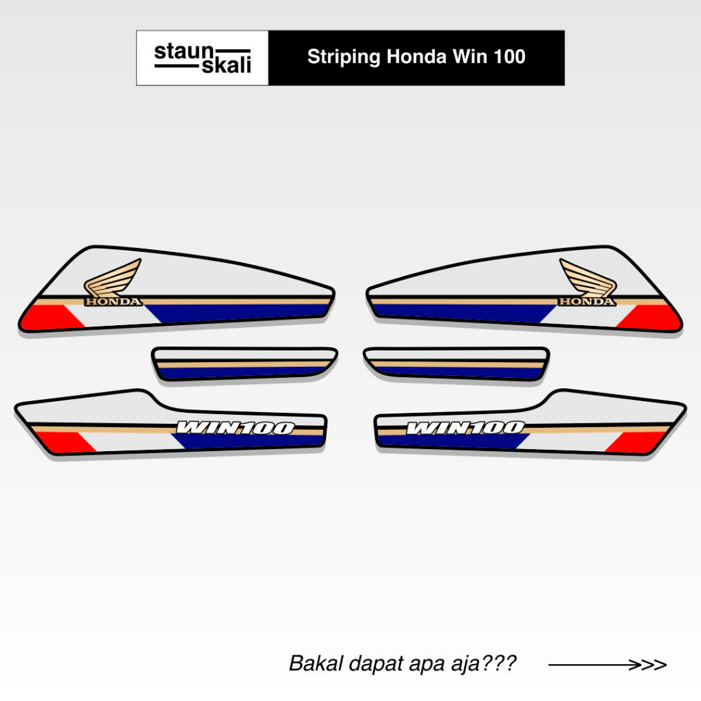 Striping Honda Win 100 Variasi (21) Original Ori Jepang Dinas Japan Custom TS Semi Trail Trill Desai