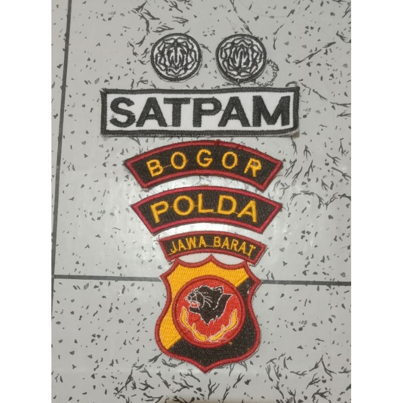LOGO BORDIR POLDA JAWA BARAT SATU SET