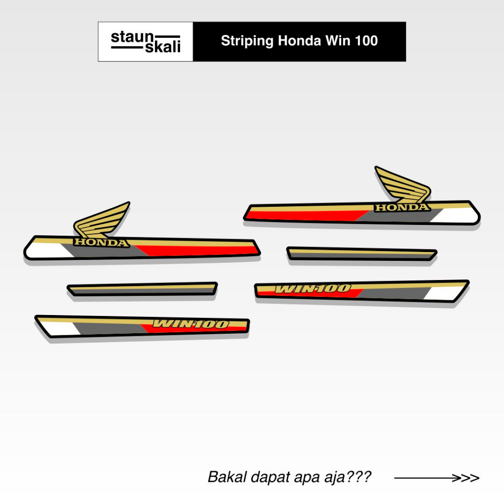 Striping Honda Win 100 Variasi (35) Original Ori Jepang Dinas Japan Custom TS Semi Trail Trill Desai