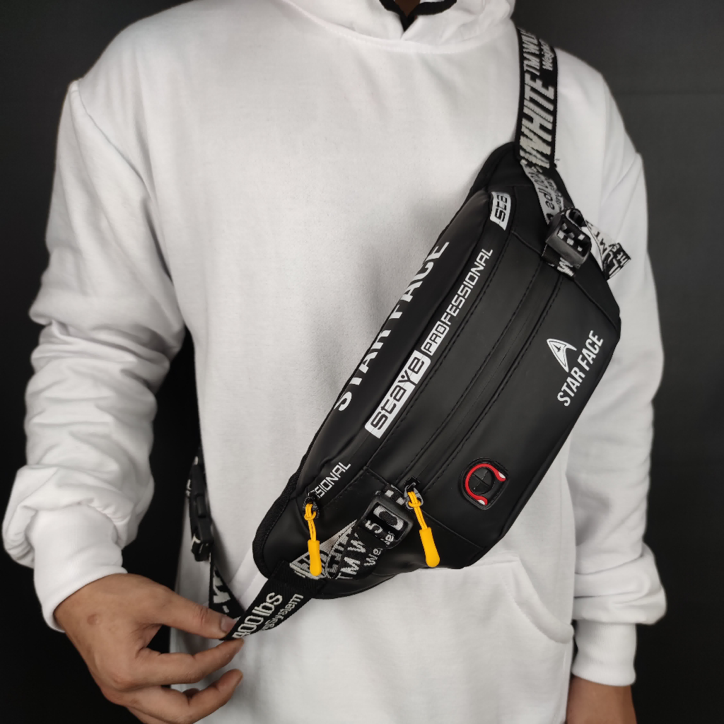Waistbag Waterproof Sporty Pria Wanita Tas Pinggang dan Selempang