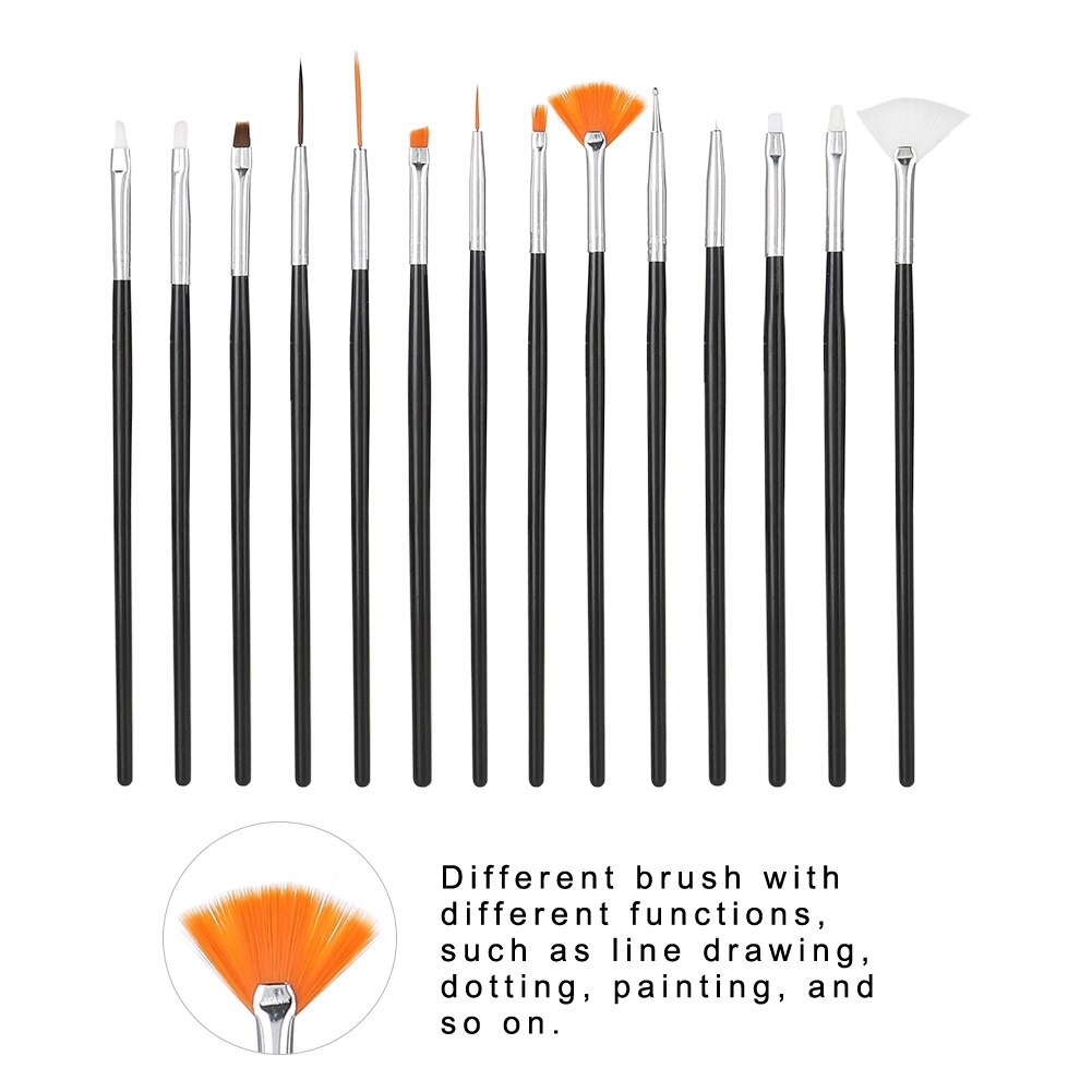 Kuas Kutek Kuku Brush Nail Art Dotting Tools 15 PCS - N1800