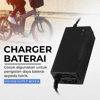 RRS STORE CASAN SEKUTER MINI Adapter for Charger Baterai Sepeda Listrik 42V 2A - 36V2A CASAN motor listrik secuter Dibekali fitur proteksi sehingga dapat mencegah timbulnya gejala arus pendek, korsleting dan tegangan berlebih