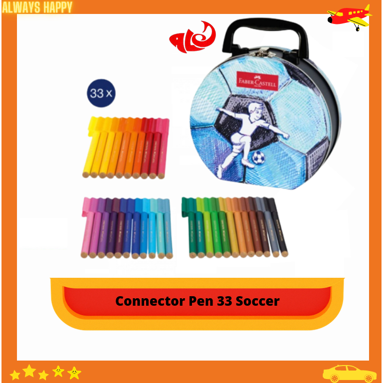

Connector Pen 33 Soccer Tin Hand Bag Faber Castell