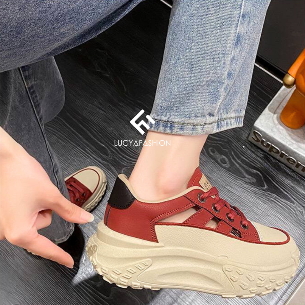 1517 Sepatu Wanita Kekinian Sneakers Tali Import Murah