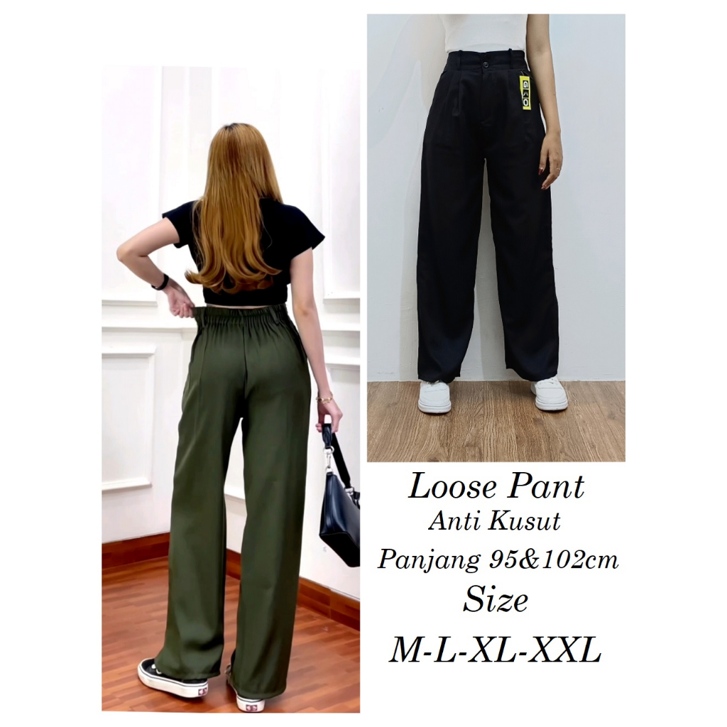 loose pant trousers kulot higtwaist anti kusut