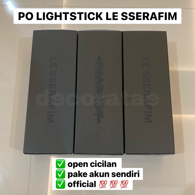 [CICILAN] OPEN PO LE SSERAFIM LIGHTSTICK FIMBONG OFFICIAL SSERABONG LS SEALED FULLSET WEVERSE TABUNG
