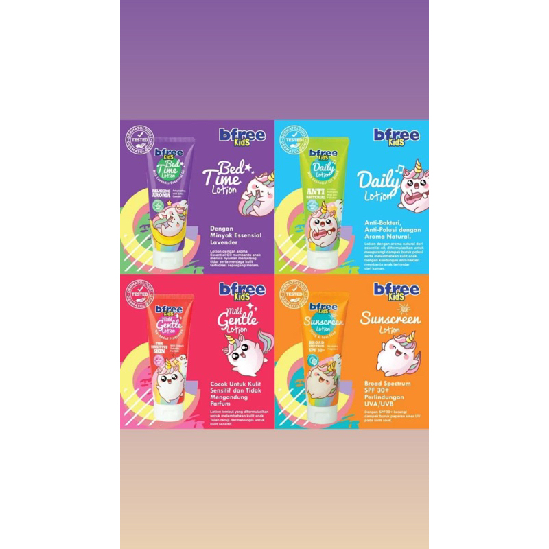 Bfree Kids Sunscreen Lotion / Bfree Body Lotion