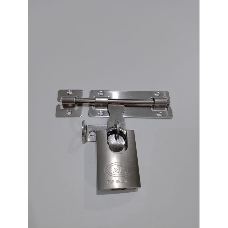 Paket gembok jaket 40mm + grendel stainless 4” 6” 8”