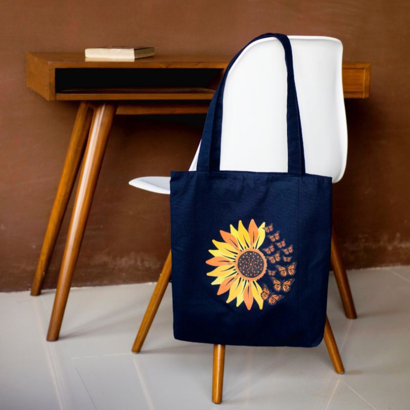 Mmo sport Tote Bag Canvas Premium Series Pria Wanita Simple Aesthetic