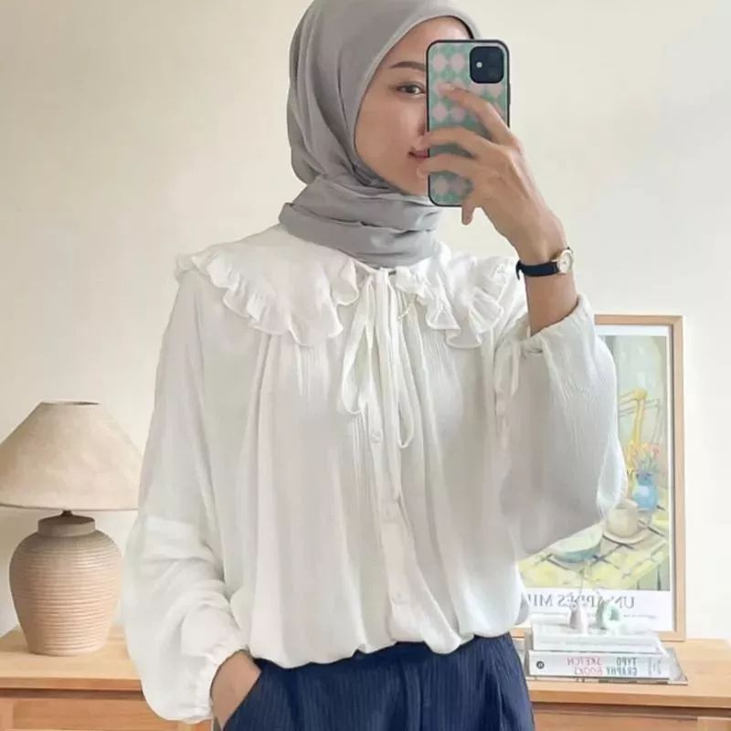 VIVI BLOUSE CRINKLE AIRFLOW VIRAL//ATASAN WANITA MASA KINI