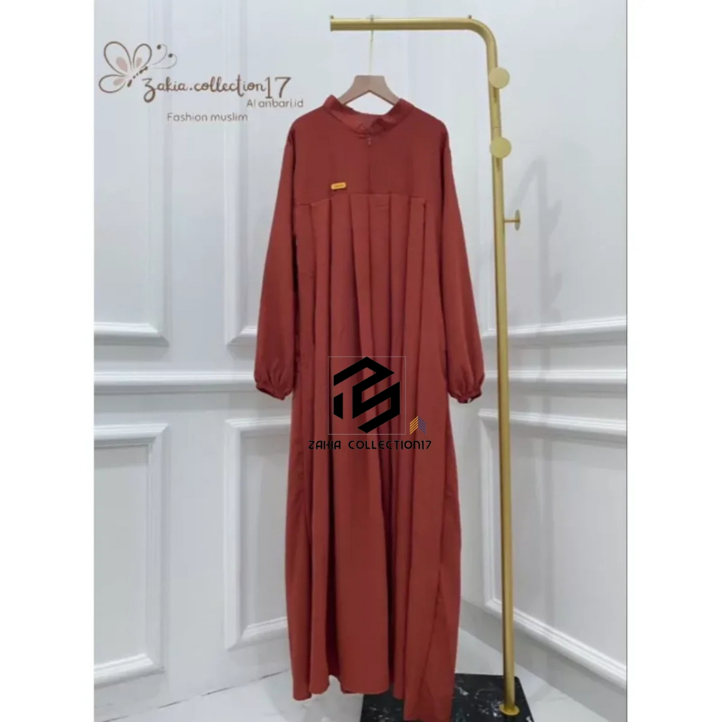 Baju Gamis Dewas Terbaru 2024 Busui Cringkle Airflow S M L XL Nabila Dress Terbaru Model Polos Viral Gamis Pengajian Gamis Seragaman