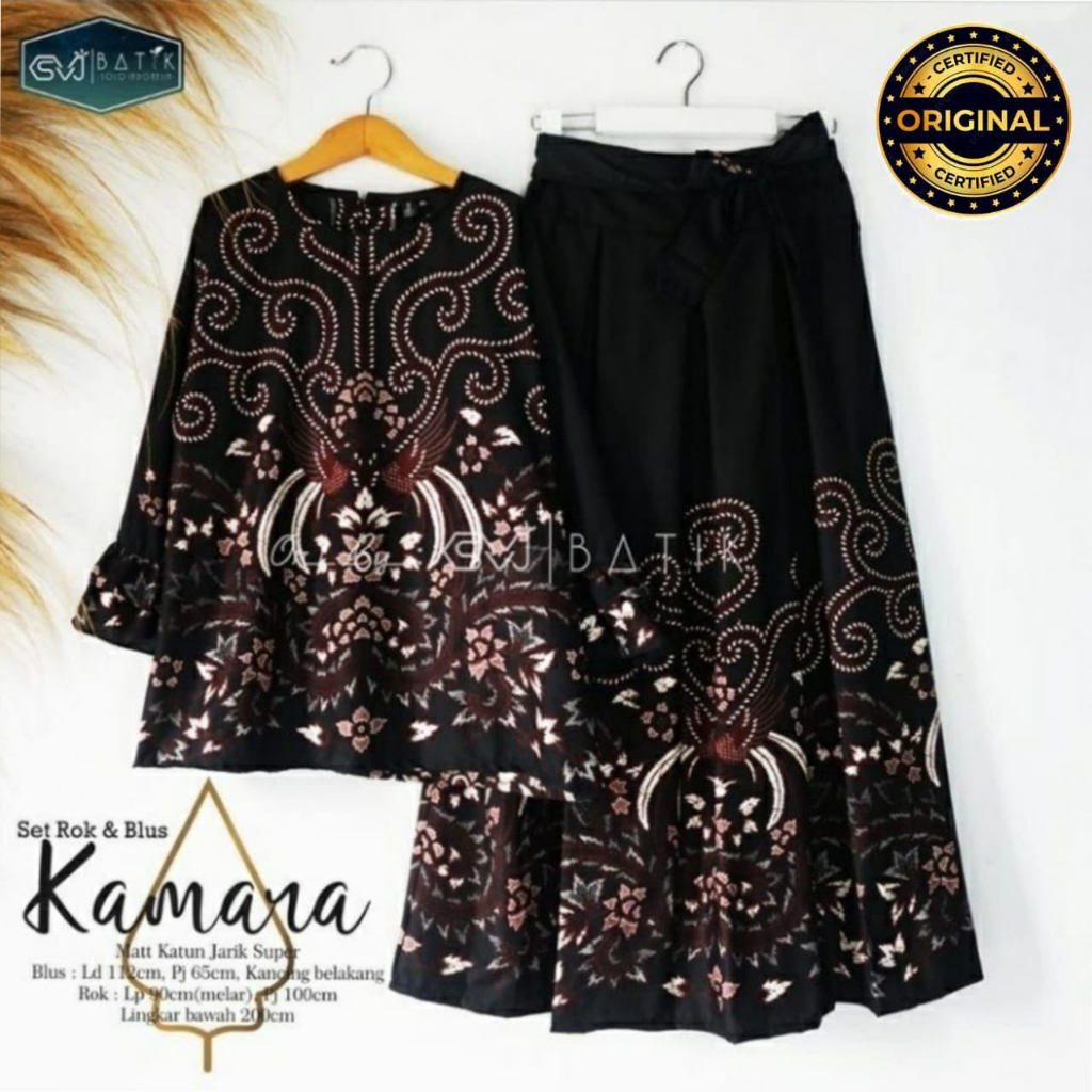 SVJ-SETELAN ROK & BLUS | ATASAN BATIK & ROK SELING UMBERELLA ORIGINAL DESAIGN | TERBARU SETELAN ROK 